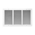 Oasis 10 x 0.75 in. D 1-Way Powder Coat White Steel Return Air Grille OA2513374